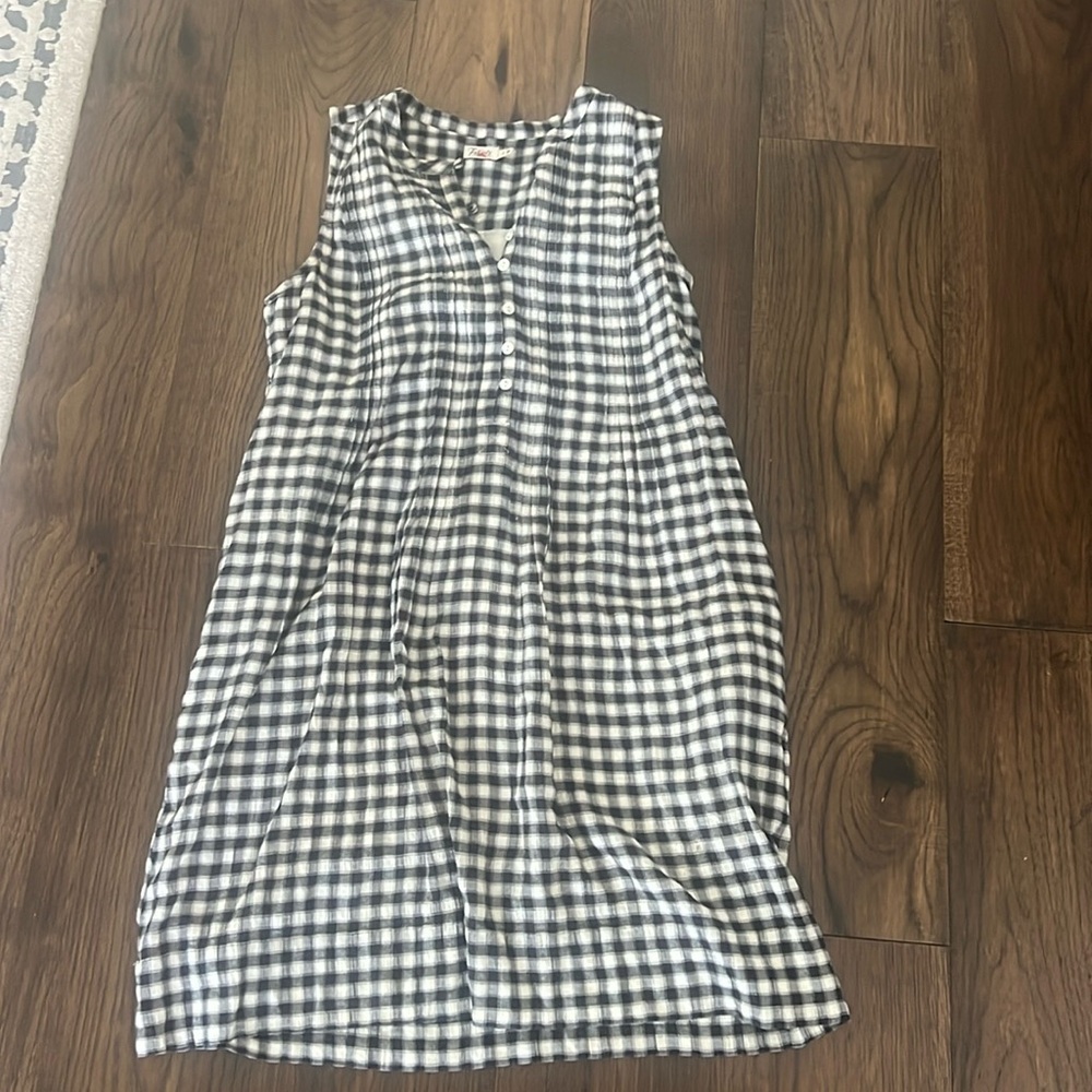 Faherty Aisha gingham dress. Size small